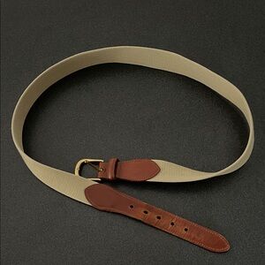 Coach Linen Surcingle Stylish Tan and Brown Men's Belt